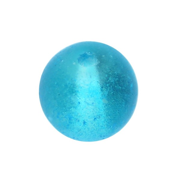 30 x Perle en Verre Givré 10mm Bleu Ciel - Photo n°1