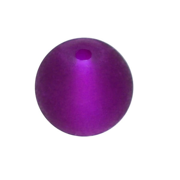 20 x Perle en Verre Givré 12mm Violet - Photo n°1