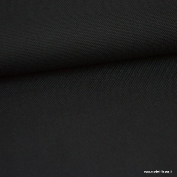 Tissu demi natté coton noir 145cm - Photo n°1
