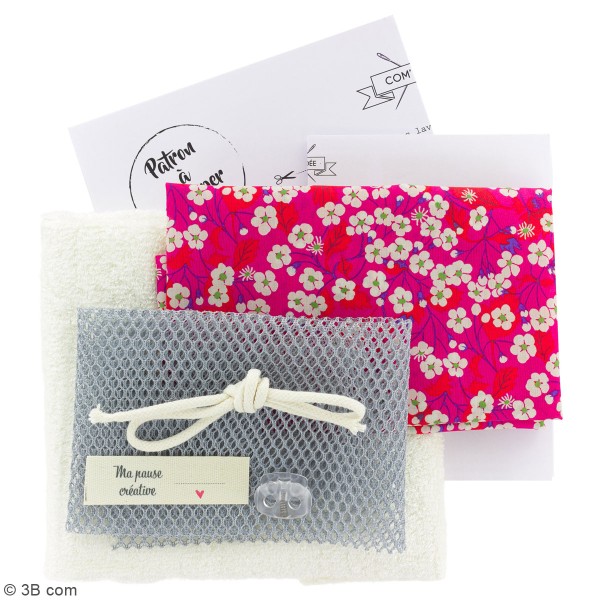 Kit couture - Lingettes lavables et filet - Tissus Liberty - 7 pcs - Photo n°3