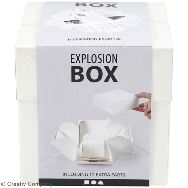 Boite à explosion - Blanc cassé - 12 x 12 x 12 cm - Photo n°2