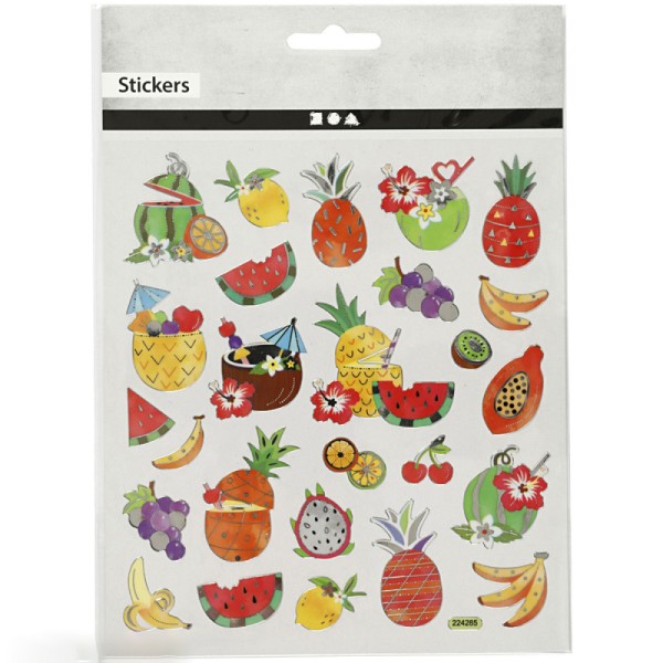 Stickers Creativ Company - Fruits exotiques - 26 pcs environ - Photo n°2