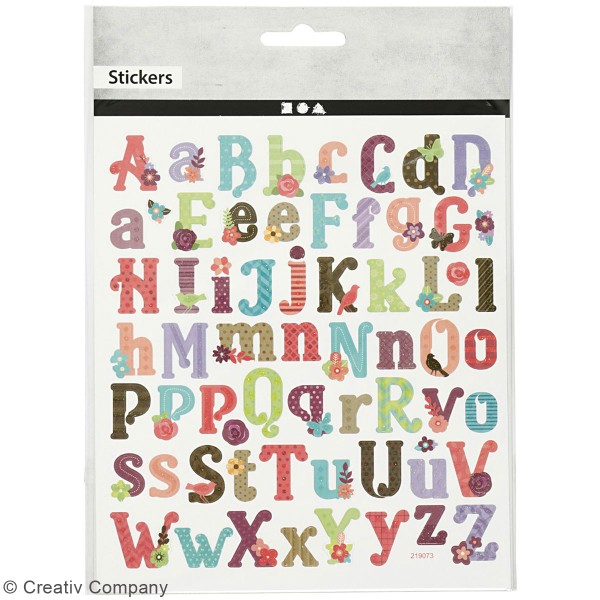 Stickers Creativ Company - Alphabet - 59 pcs environ - Photo n°2