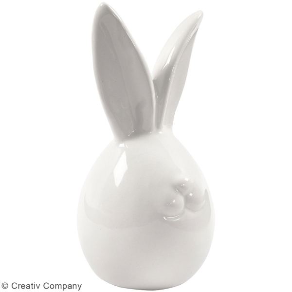 Assortiment Lapin Blanc en céramique à poser - 11,4 cm - 12 pcs - Photo n°2