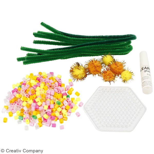 Kit activité enfant - Perles à repasser - Bouquet de fleurs - Photo n°3