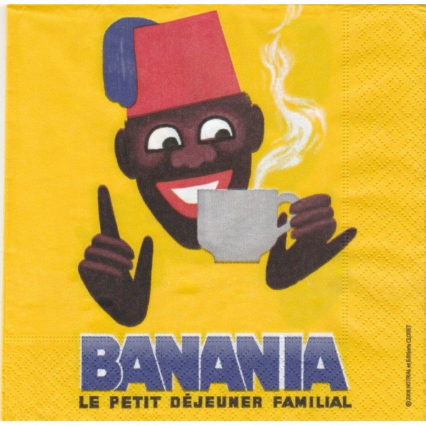 4 Serviettes en papier Publicité Banania Morvan Format Lunch Decoupage 16001 Editions Clouet - Photo n°1