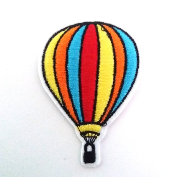 Thermocollant montgolfière – 73x51mm – écusson à coudre – 115 - Photo n°1