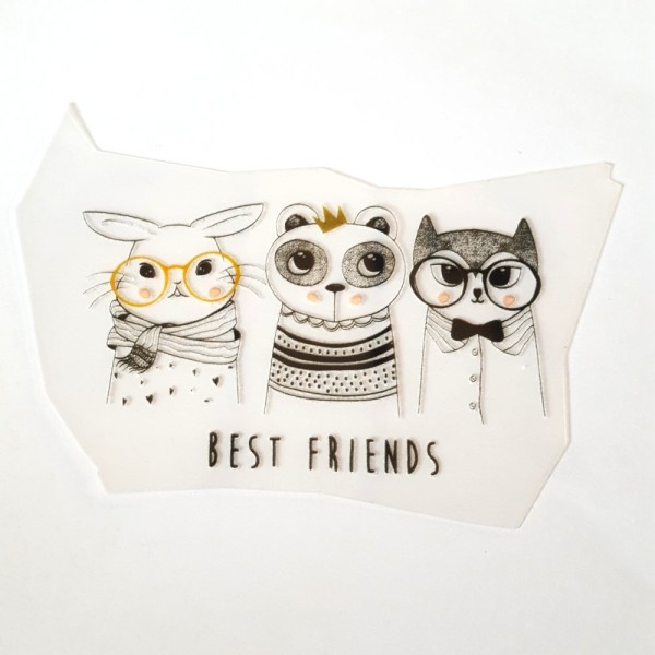 Transfert textile animaux best friend – 9x5,2cm – n°32 - Photo n°1
