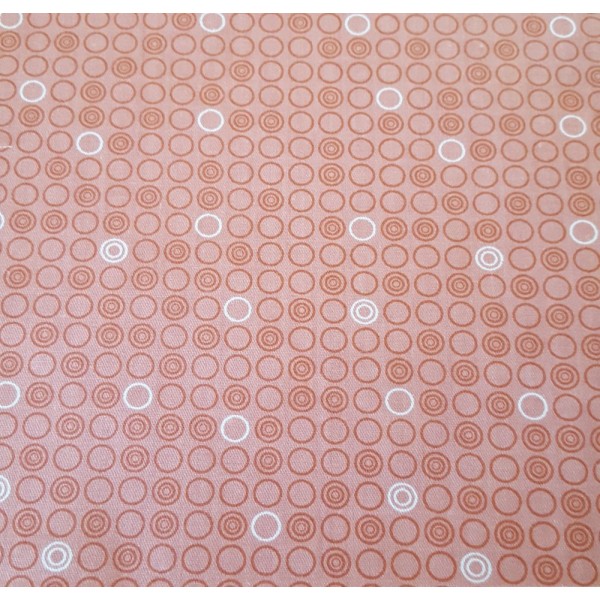 Coupon tissu  - motifs géométrique rouge clair - coton - 40x50cm - Photo n°1