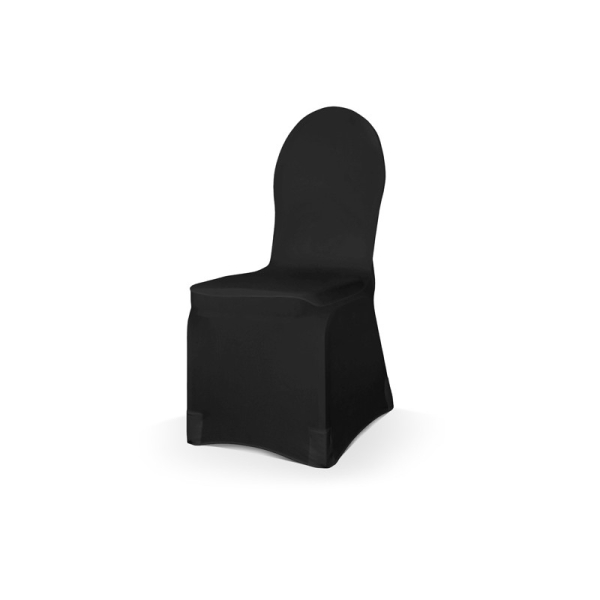Housse de chaise élastique noir - Photo n°1
