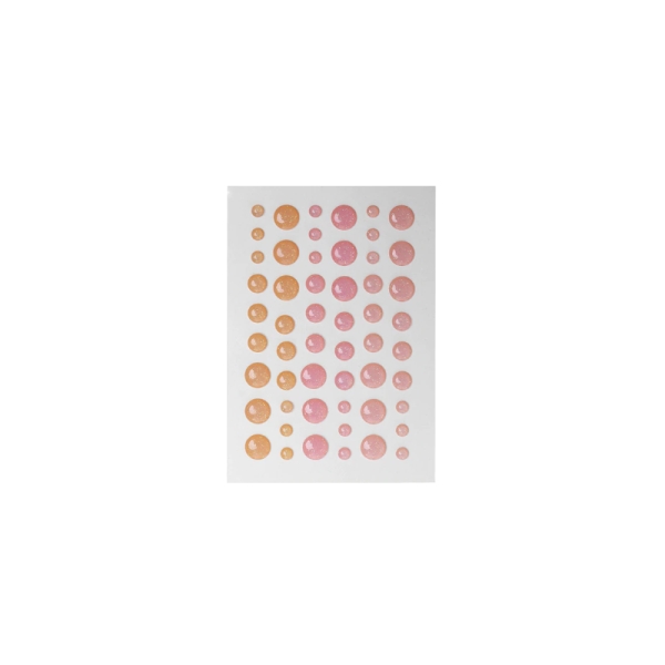 Dots orange, rose et rose pâle effet pailleté - Photo n°1