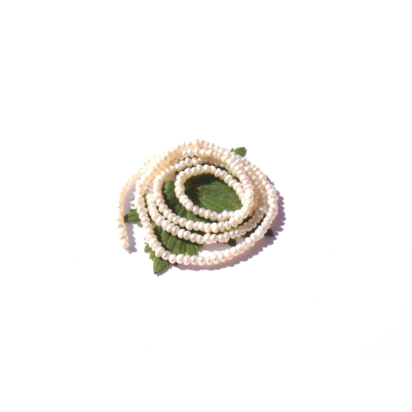 Perles de Culture Véritable : 20 MINI perles irrégulières 2.5/3 MM de diamètre x 2/2.5 MM - Photo n°1