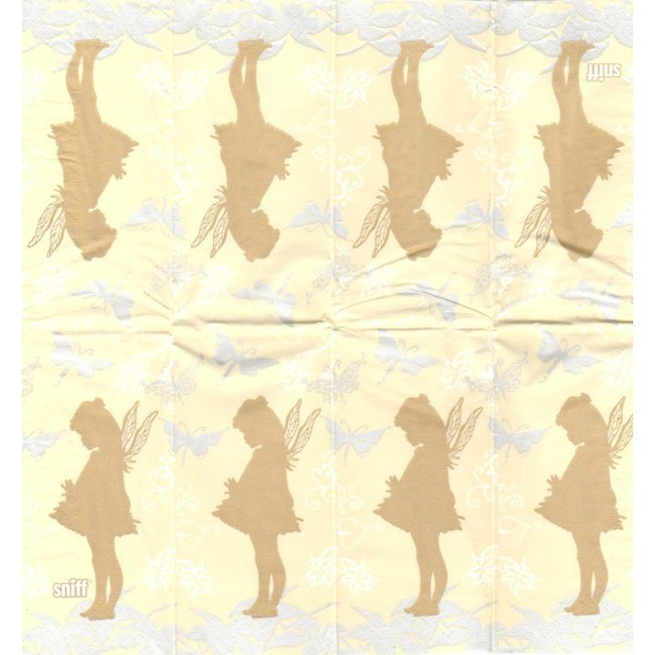 4 Mouchoirs en papier Fée Elfe Licorne Decoupage Decopatch 50680 Sniff - Photo n°1