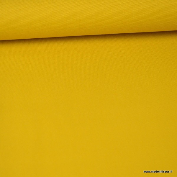Tissu demi natté coton moutarde - Photo n°2