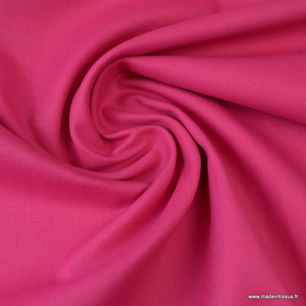 Tissu demi natté coton Fuchsia - Photo n°1