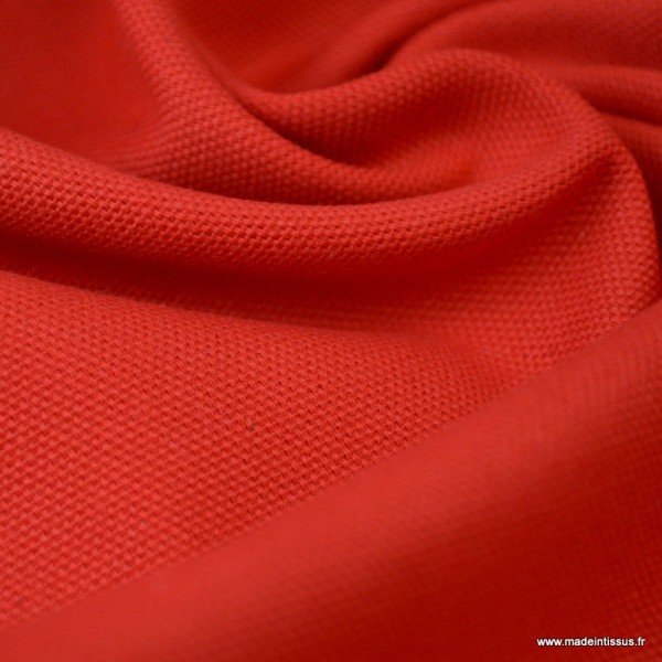 Tissu demi natté coton Rouge - Photo n°3