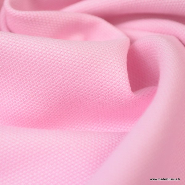 Tissu demi natté coton Rose - Photo n°3