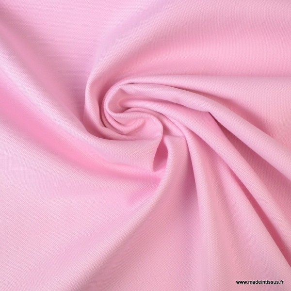 Tissu demi natté coton Rose - Photo n°1