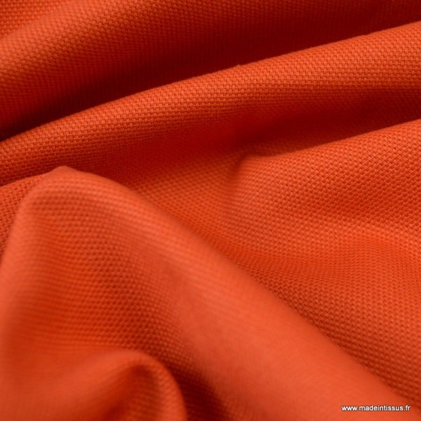 Tissu demi natté coton Terracotta - Photo n°3