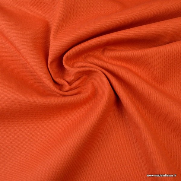 Tissu demi natté coton Terracotta - Photo n°1