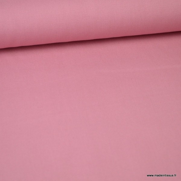 Tissu demi natté coton Vieux rose - Photo n°2