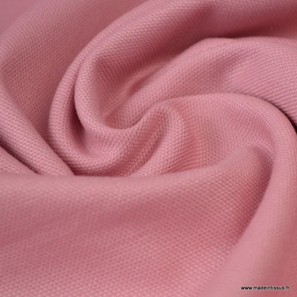Tissu demi natté coton Vieux rose - Photo n°3
