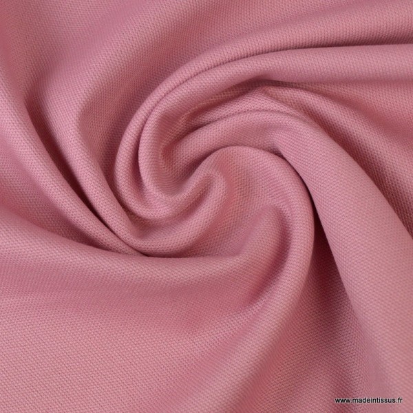 Tissu demi natté coton Vieux rose - Photo n°1