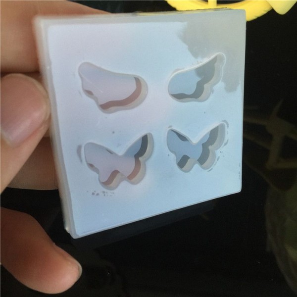 Aile de Papillon Boucles d'oreille de Bijoux, 3D en Silicone de Chocolat Savon Gâteau de Cire, la Ge - Photo n°2