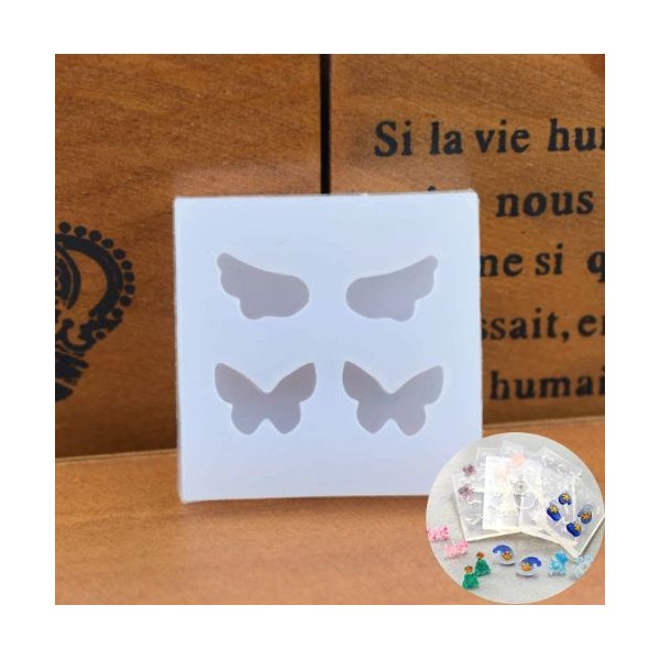Aile de Papillon Boucles d'oreille de Bijoux, 3D en Silicone de Chocolat Savon Gâteau de Cire, la Ge - Photo n°1