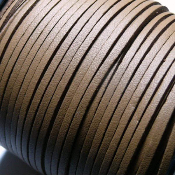 10m de cordon en suédine aspect cuir Marron Sienne PG605 qualité - Photo n°2