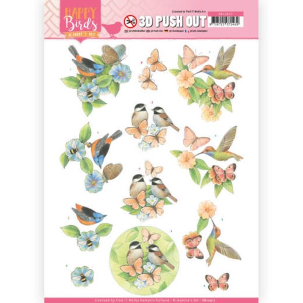 Carte 3D prédéc. - SB10417 - Happy birds - Amis à plumes - Photo n°1
