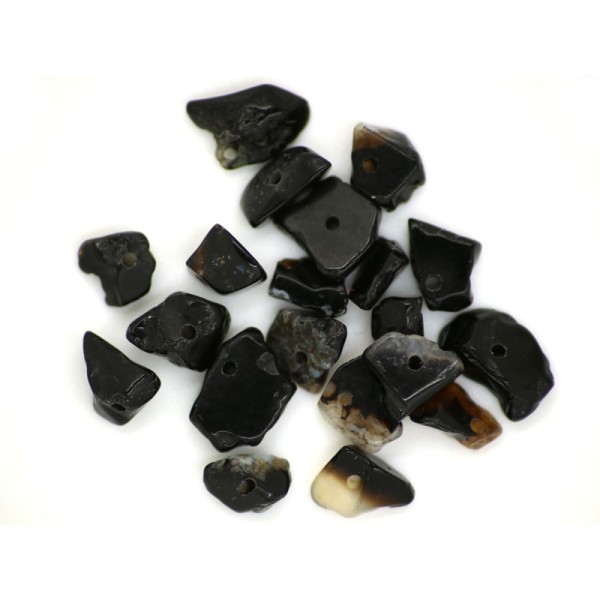20 Chips Naturelles en Obsidienne - Photo n°1