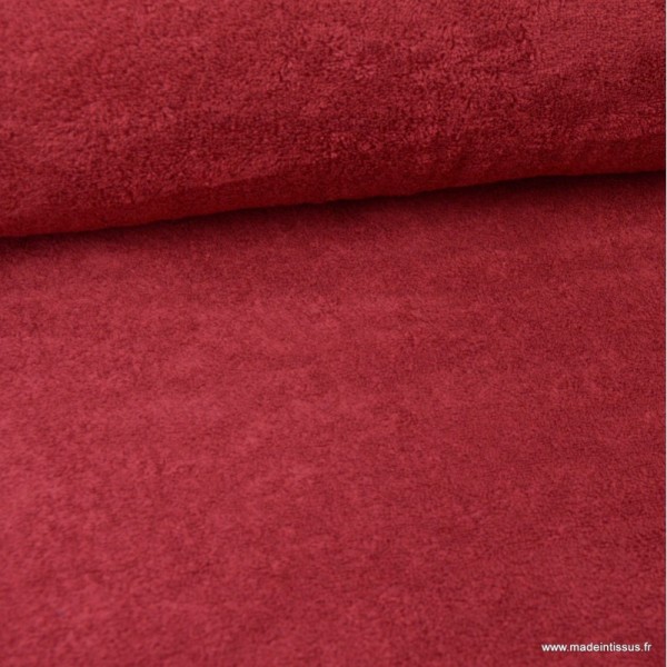 Tissu Eponge 100% coton Rouge Hermes - Photo n°2