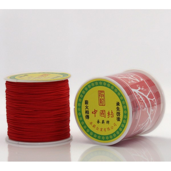 Fil polyester 1 mm rouge x 2 m - Photo n°2