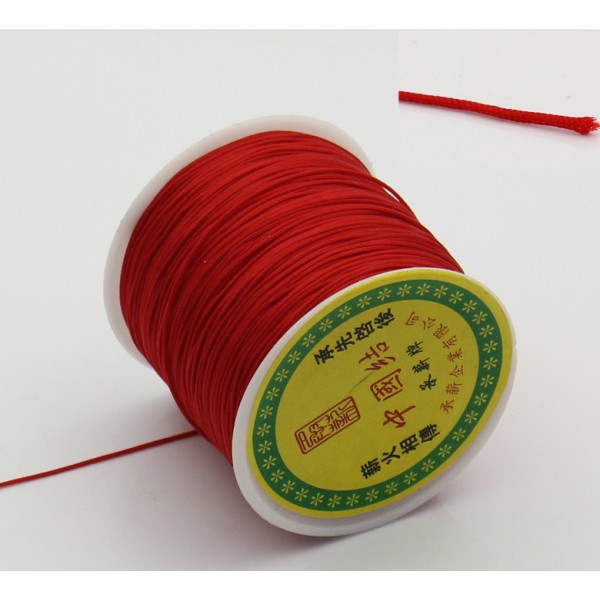 Fil polyester 1 mm rouge x 2 m - Photo n°1