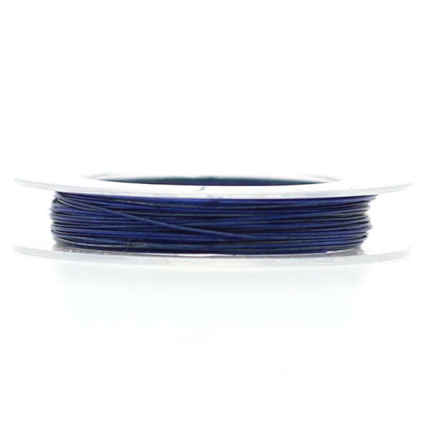 9 M d'Acier Câblé Bleu 0.38 mm - Photo n°1