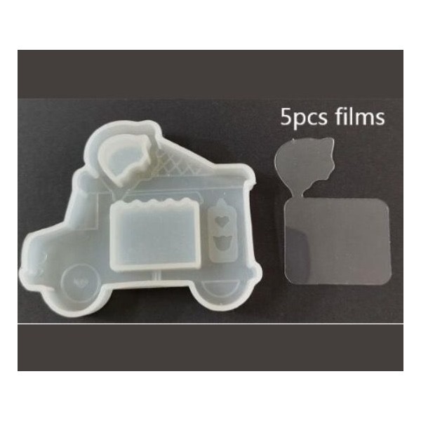 5pcs Machine à Crème Glacée Film Liquide Shaker en Plastique Pour la 3d en Silicone Pendentif Uv Rés - Photo n°2