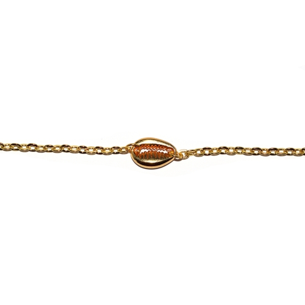 Kit DIY bracelet coquillage et chaine dorée - Photo n°1
