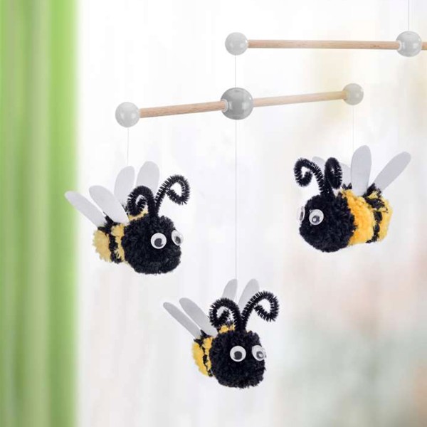 Kit créatif - Pompon abeille - 1 pce - Photo n°2