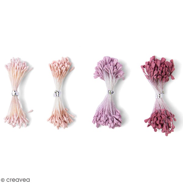 Pistils de Fleur déco Sizzix - Rose - 400 pcs - Photo n°1