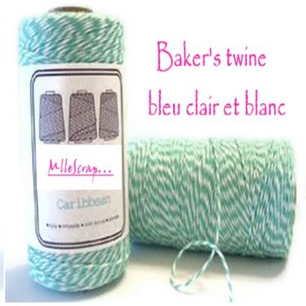Baker's twine, ficelle turquoise - 5 mètres - Photo n°1