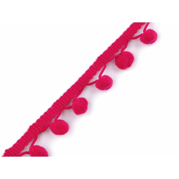 13,5 m de Corail Rouge Pom Pom Frange Garniture Largeur: 20 mm, Boule de Décoration, Sac de Charmes, - Photo n°3