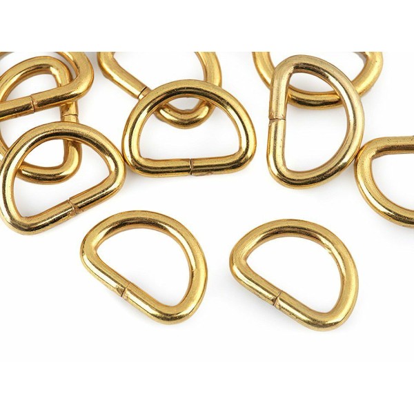 10pc 2 d'Or Classique D-anneau Largeur 15mm, Vêtements, Bagues Et anneaux en D, Matériel en Métal / - Photo n°4