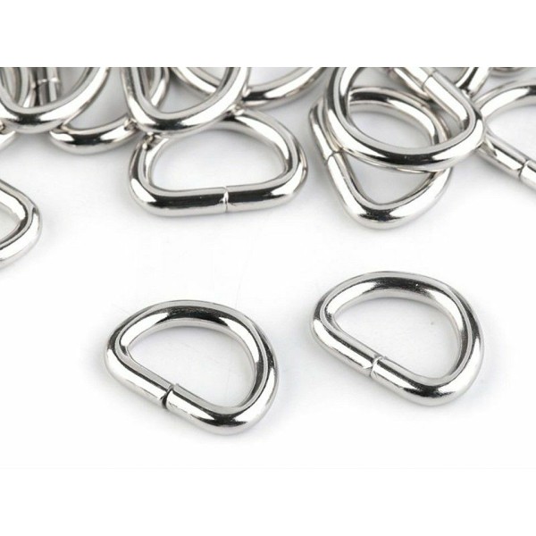 10pc Nickel Noir D-anneau Largeur 15mm, Vêtements, Bagues Et anneaux en D, Matériel en Métal / Merce - Photo n°2
