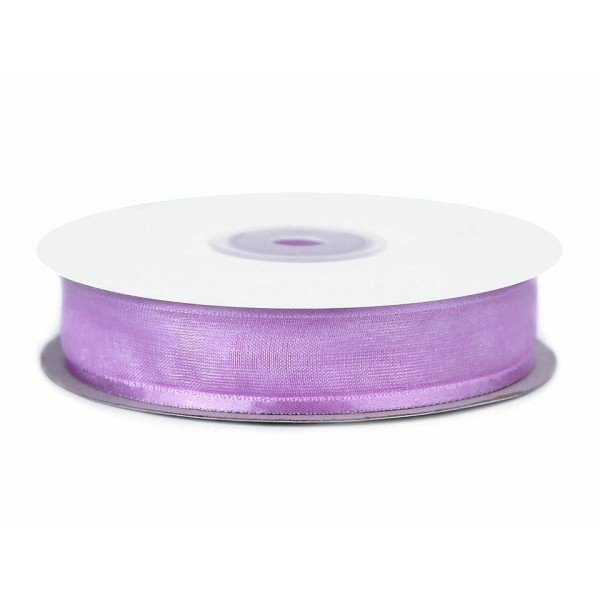 22,5 m de Violet Lilas Lumière de Monofilament de Ruban Avec Garniture en Satin Largeur: 20 mm, en M - Photo n°4