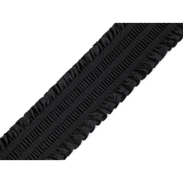 1m Ruban Élastique Noir Largeur 40mm Plissé, Bricolage Cheveux, de l'Artisanat, le Bricolage, l'Arc - Photo n°2