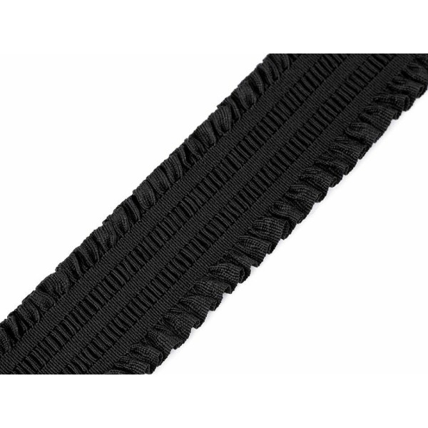1m Ruban Élastique Noir Largeur 40mm Plissé, Bricolage Cheveux, de l'Artisanat, le Bricolage, l'Arc - Photo n°1
