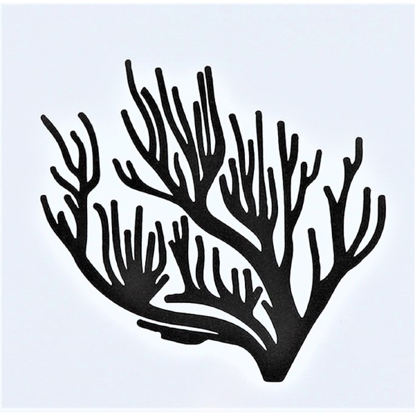 POCHOIR PLASTIQUE 13*13cm : arbre branche corail (03) - Photo n°1