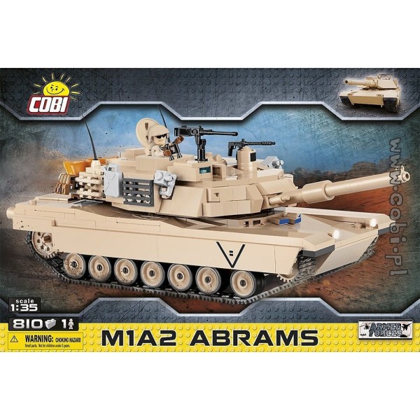 Tank M1A2 ABRAMS - 810 pièces - 1figurine 1/35 Cobi - Photo n°1