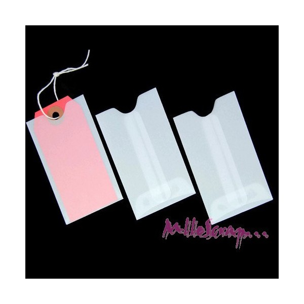 Pochettes tags transparentes - 3 pièces - Photo n°1